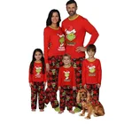 New Design Loungewear Cartoon Print Girls Sets Christmas Cute Infant Grinch Sleepwear Custom Family Pajamas