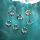 Hoop Nose Ring Hoop ASTM F136 14G 16G 18G Jewelry Girls Titanium Piercings Hand Make Nose Ring Hoop
