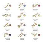 Diamond EG5753 S925 Silver Korean Fashion Temperament Diamond Asymmetric 12 STARS Earrings Sweet Ear