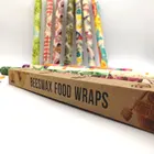 Wrap Wholesale Ecofriendly Food Grade Washable Cloth Roll Vegetables 100% Beeswax Food Wrap