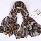 Printed Shawl 2021 New Leopard Animal Printed Spring Autumn Polyester Shawl For Lady