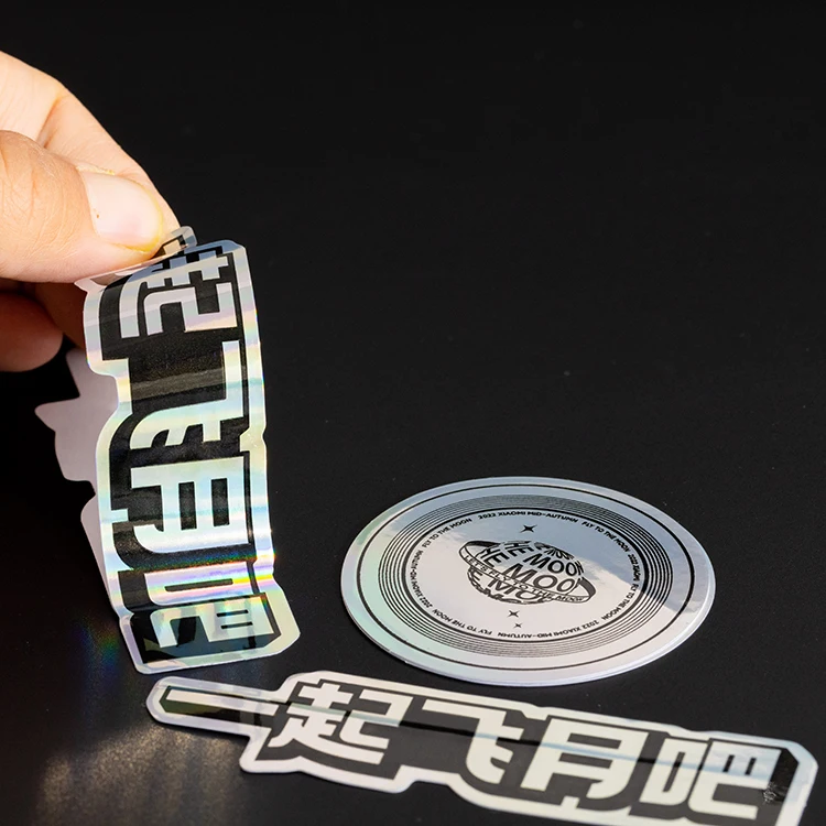 product custom waterproof hologram logo die cut brand logo sticker printing personalized decorative self adhsive vinyl label stickers-7