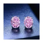 Sapphire Earrings Earrings Profession Design Wedding Simulated Diamond 925 Sterling Silver Pink Sapphire Earrings