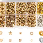 Jewelry 1240 PCS 8 Styles Jewelry Making Supplier Gold Spacer Beads For Jewelry Making
