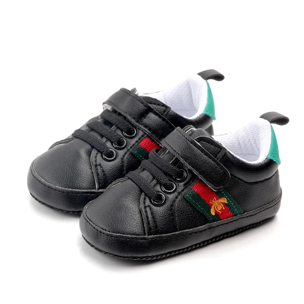 New arrival wholesale pu upper Anti-slip sneakers 0-18 month newborn baby boy shoes