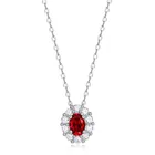 Pendant Fashion Pendant Halo Oval Shape Lab-grown Ruby Necklace Classic Style Be On Hot Sale