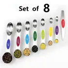 Tools Measuring Kitchen Dual Sided Measure Tools Stainless Steel Magnetic Measuring Spoons Set For Fits In Spice Jars