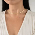 Gold Snake BUREI Fashion 14k Gold Plated Stainless Steel Snake Necklace 2021 Women's Luxury Jewelry