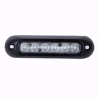 Light Vehicle DC 12V New Style 6LEDs Ice Blue Flash Warning Car Grill Surface Mount Light For Vehicle