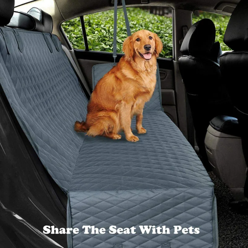 Large Size Universal Use Pet Seat Cover  Waterproof Anti-dirt Detachable Design with Mesh window Dog Car Hammock
