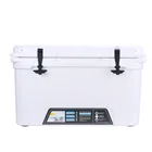Cooler Box Cooler Box 45QT Rotomolded Foam Insulation Sturdy Ice Chest Food Fruit Beer Outdoor Cooler Box