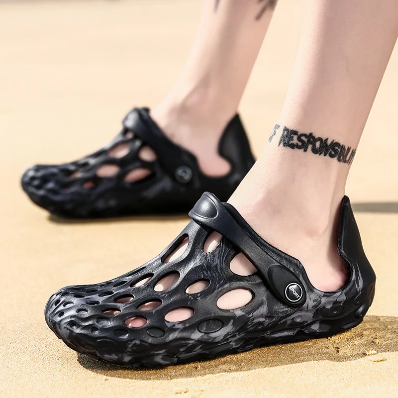 Men's Hole Shoes Summer Non Slip Breathable Slippers Red Thick Bottom  Versatile Beach Trend Outdoor Sandal - Buy Men Sandal,High Quality Men Flat  Sandals Beach Water Shoes Men Garden Shoes Clogs Eva