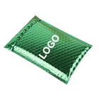Custom Print Green Aluminum Foil Postal Mailing Business Shockproof Courier Packaging Bubble Shipping Envelope Bag