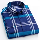 Shirt Hot Selling Custom Multi-Color Checked Casual Men's Long-Sleeved Pure Cotton Slim Fit Fashion Plus Size Shirt