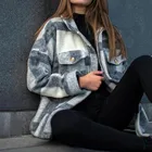Coat 2021 Spring Long Sleeve Lapel Loose Women Casual Fashion Plaid Women Coat