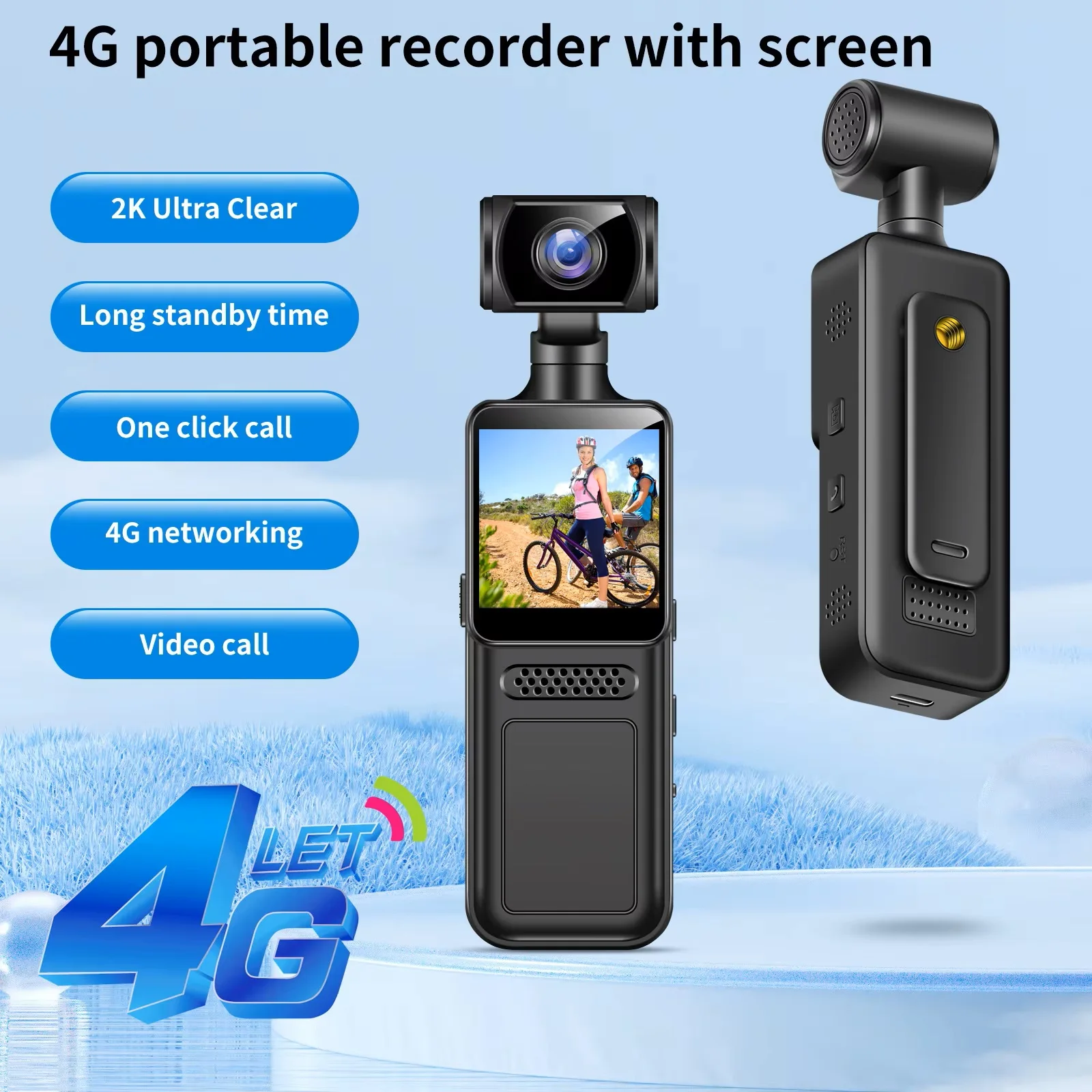 180度旋转镜头防抖4g相机迷你口袋2k运动相机摄影