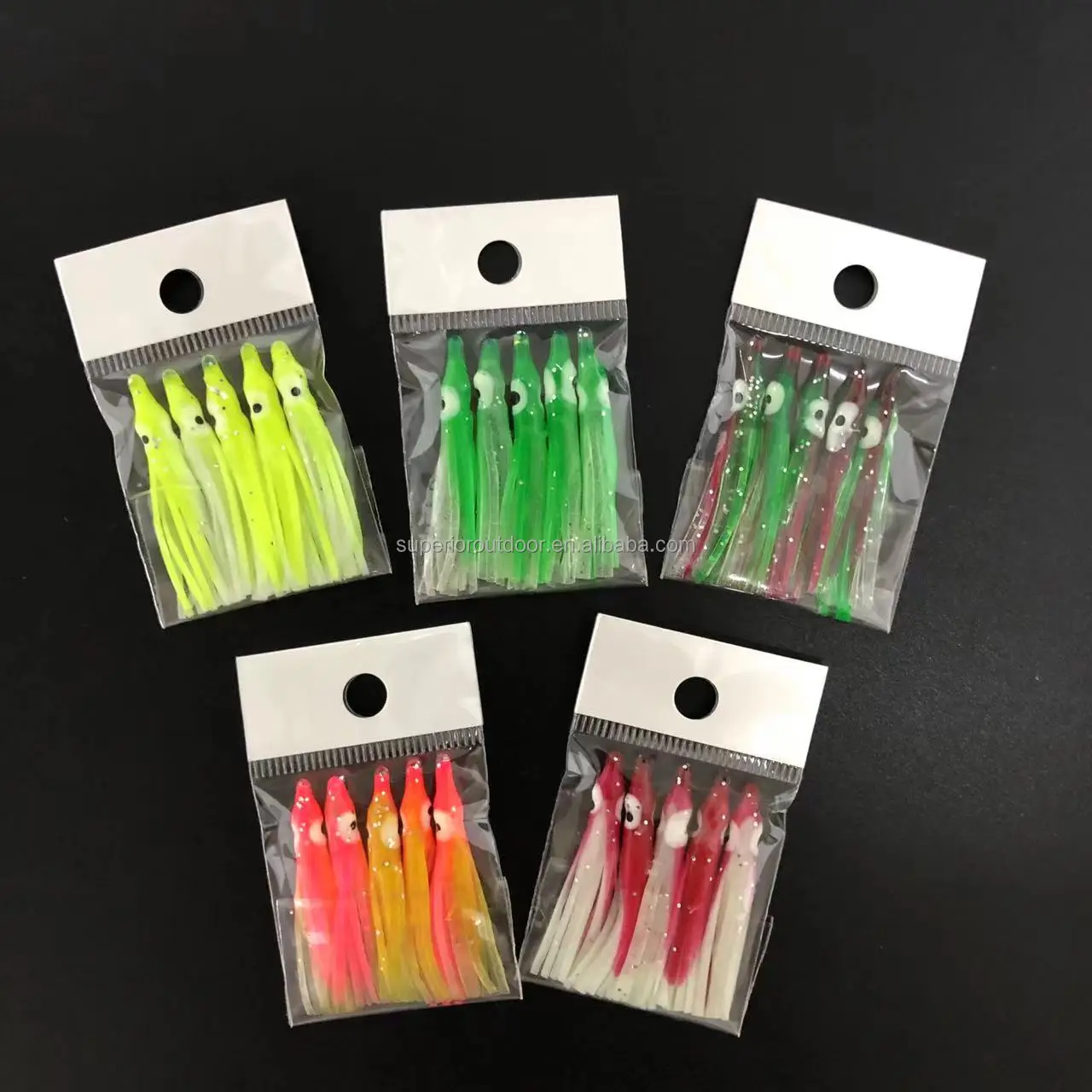 Superiorfishing Squid Lure 4cm 1 5 Stock Octopus Skirt Rubber Squid