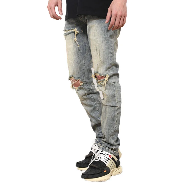 High Street Wind Ripped Classic Jeans 