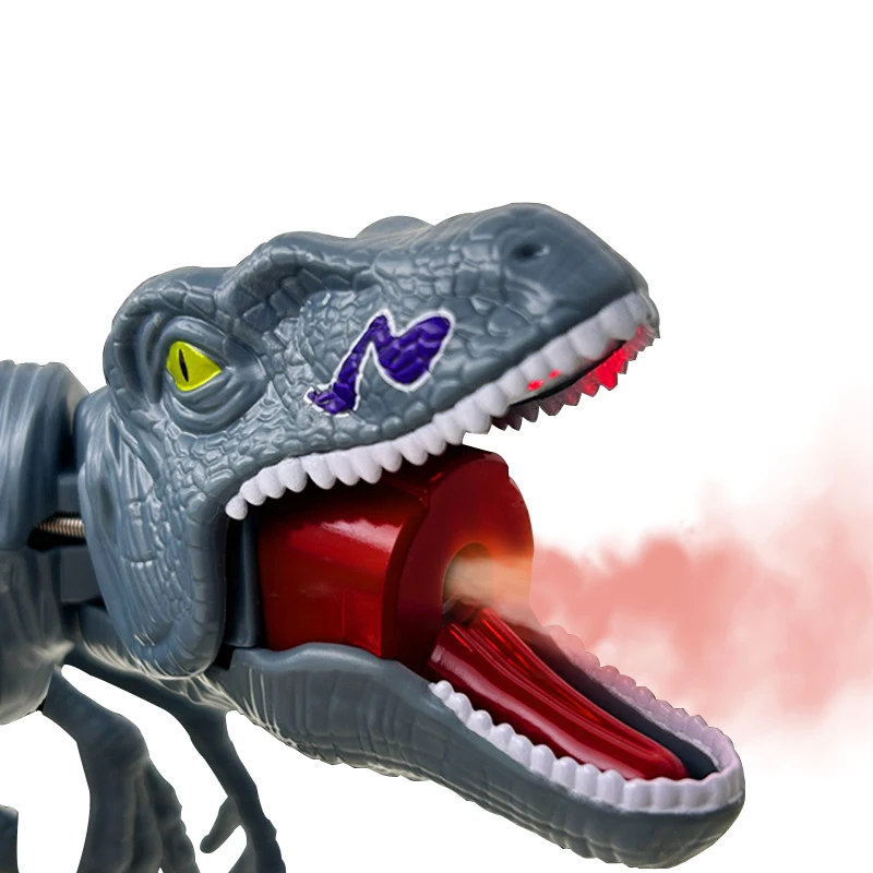 Pressing Dinosaur Gun Stretch Velociraptor Dino Toys Smoke Spraying Simulation Hand Grabber Angry Dinosaur Toy