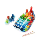 1 Educational Toys 2020 Whale Shape 4 In 1 Montessori Counting Board Math Kids Early EVA Educational Toys
