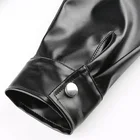 Leather Jackets New Arrival Cool Street Wear Button Front Black PU Leather Women Jackets