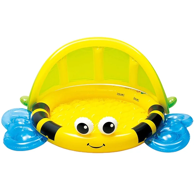 heavy duty vinyl inflatable bee shape baby paddling pool with