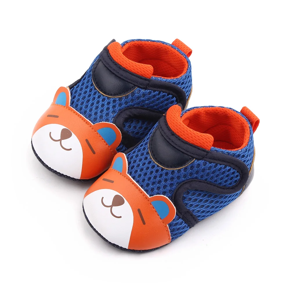 Cartoon Squint Eyes Bear Mesh Fabric Breathable Soft Soled Baby Cute Casual Toddler Shoes supplier