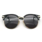 Sunglasses Black Sunglasses Vintage Mens Sunglasses Black Acetate Metal Grey Lenses Sunglasses