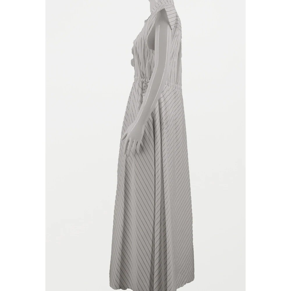 Summer New Fashionable Simple Casual Waist Strap Long Dress manufacture