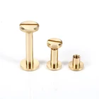 Fittings Screws Custom Round Head Rainbow Fittings 5mm 8mm Fastener Flat M4 Binding Brass Chicago Screws For Leather