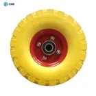For Cart Tires 4.10/3.50-4 PU Foam Wheel For Garden Cart Beach Cart Tires