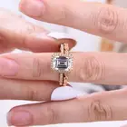 Band Sapphire Ring New Design Simulated Diamond Anniversary Wedding Band 10*8mm White Sapphire Diamond Ring Wedding Set
