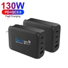 Charger Usb Charger VINA Black White GaN 130W Full-Speed Charging PD QC Multi Port USB Smart Charger