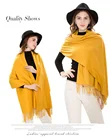 Fringed Scarf Women Low Moq And Large Hair Side Viscose Fringed Silk Scarf Women Cashmere Shawls