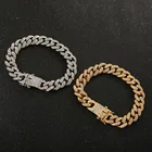 Jewelry Hip Cuban Chain Necklace 2021 Top Sale Jewelry Mens Hipster Cool Chain Hip Hop Diamond Color Cuban Link Necklace