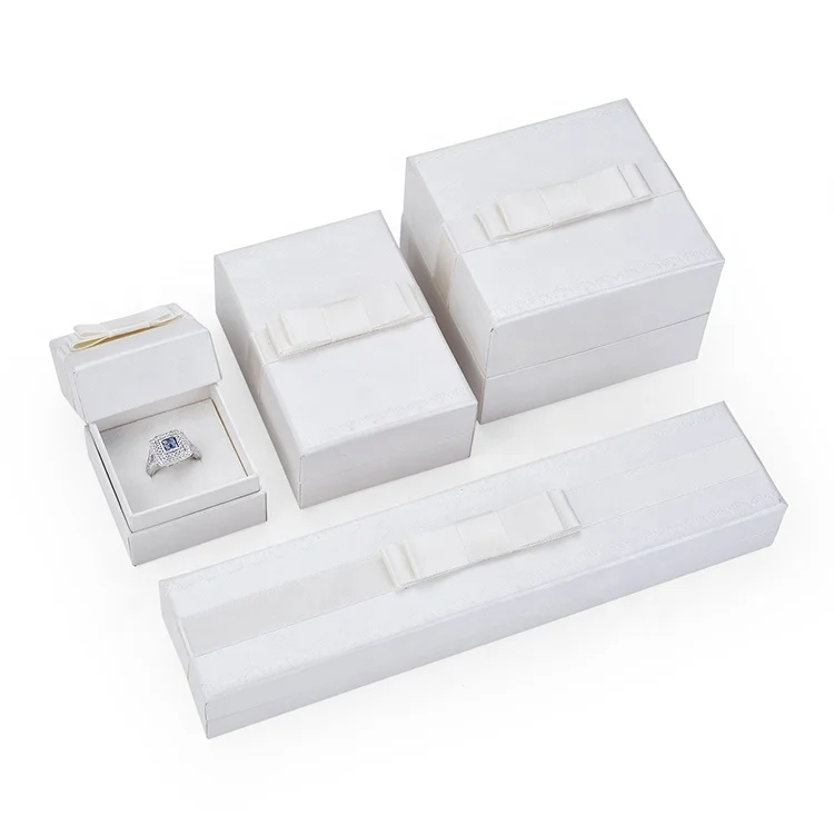 necklace packaging Elegant Paper gift box with ribbon for jewelry packaging
