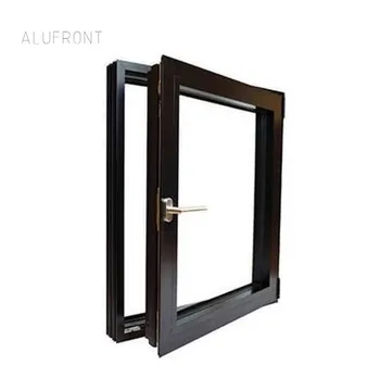 Modern Horizontal Aluminum Alloy Swing Casement Window Double-Glazed Soundproof Windows Conforming to Australian Standards