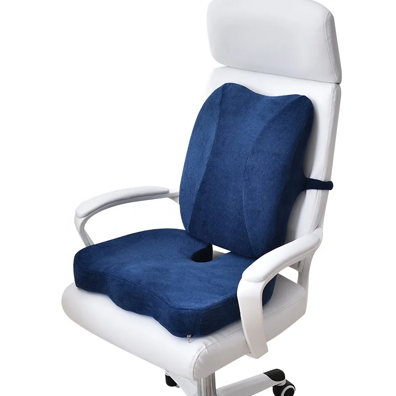 Lumbar Cushion Support Pad Pillow Memory Foam Waist Cushion Seat Office Chair 