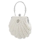 Women Clutch Bag Women Pearl Clutch Bag Noble Crystal Beaded Evening Bag