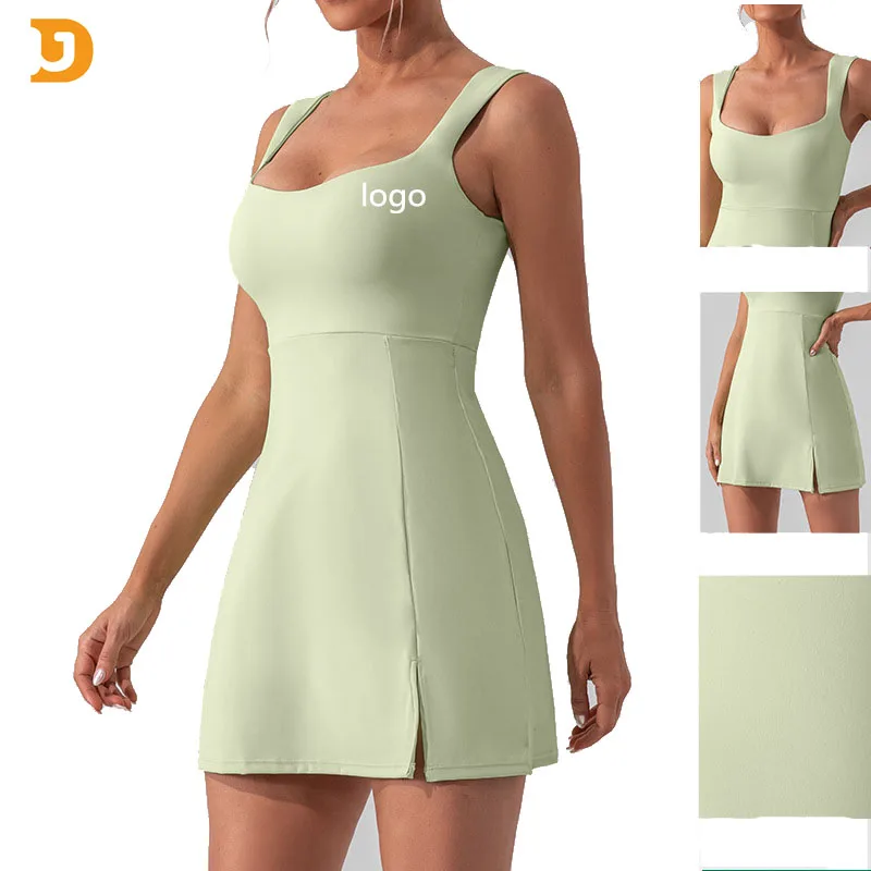 Wholesale Tennis Wear Fashion One Piece Ladies Sports Dress Tennis Skirts Women Sportswear Workout Skort With Shorts