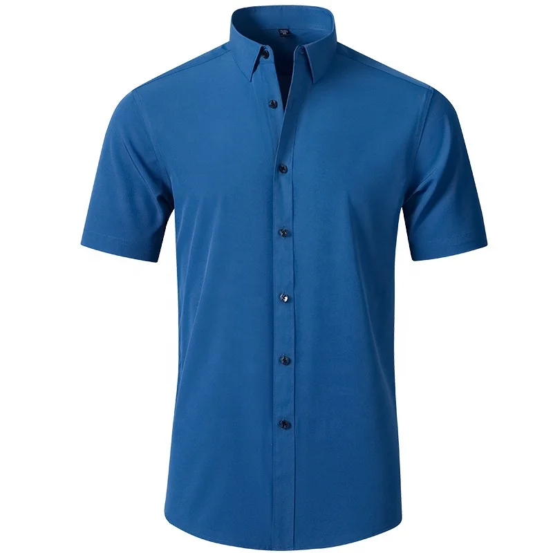 Harbor Bay by DXL Men's Big and Tall Co-Pilot Sport Shirt | Point Collar, Short Sleeves, Button-Through Flap Chest Pockets