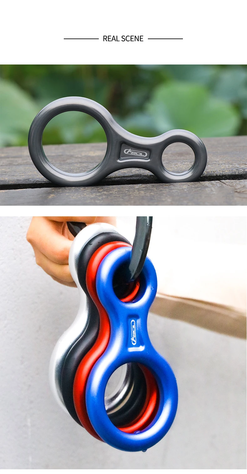 Aluminum Figure 8 Rescue Descender For Rappelling Belaying Rock