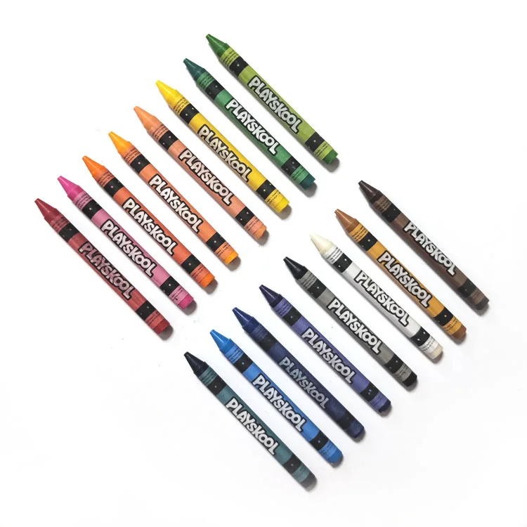 Promotional Non Toxic Washable 16 Pack Mini Crayons Stationery Wax Crayon Set for Kids Drawing
