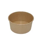 Food Packing Box For Custom Disposable Brown Kraft Food Packing Paper Salad Box For Sale