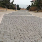 Granite Stone Cheap Natual Split Dark Grey Granite Patio Cobblestone Driveways Pavers Stone For Sale