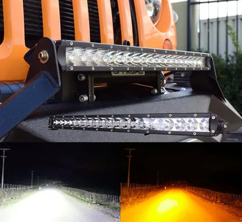 Single Row White Amber Red Blue Green Led Bar with Strobe Worklight 20inch Led Light Bar for Offroad