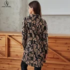 Dress 2021 Long Sleeve New Woman Casual Clothing Wire Neck Floral Blouse And Pockets Dress