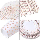 Paper Plate Paper Portable Luxury Custom Printed Biodegradable Party Paper Plate Disposable Paper Plate Set