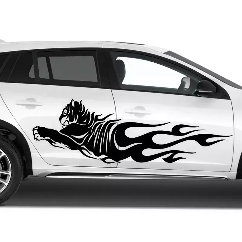Auto Flame Decal Custom Die Cut Weatherproof Car Vinyl Transfer Body Animal Tiger Decals For Car Sticker - Buy Car Sticker Tiger,Tiger Car Stickers,Decals For Car Product on Alibaba.com
