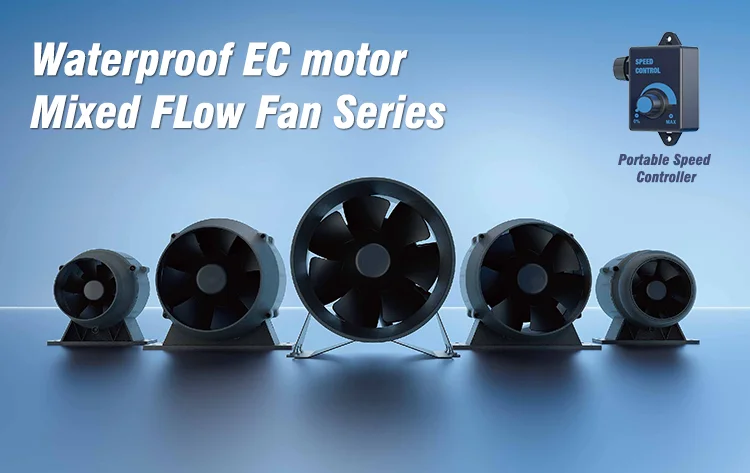 Inline Duct Fan, Waterproof, IP68, Plastic, HVAC - detail 2